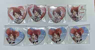 莉犬くん　7thハート缶バッジ りあ すとぷり 莉犬 7周年缶バッチ 等身 ハートの缶バッチ す